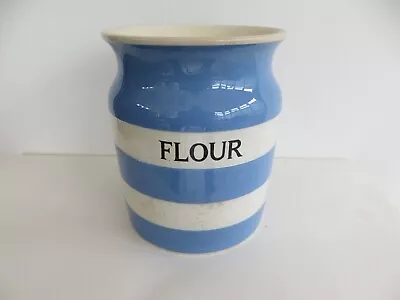 Buy T.G.Green Cornishware “Flour” Jar - Black Shield – No Lid • 9.99£