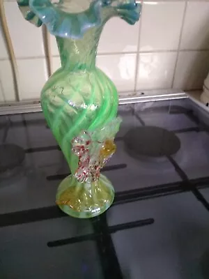 Buy Large Victorian Stourbridge Uranium Glass Vase • 24£