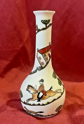 Buy Crown Staffordshire Hunting Scene 6 Inch Bud Vase Mint Condition • 12.50£