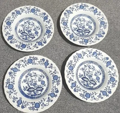 Buy Collectible Set Of 4 Blue Onion Myott Meakin Cereal Bowls. Very Good Condition. • 17.99£
