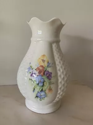 Buy Donegal China Irish Parian Vase Excellent Condition, Pansy Flower Design • 13.99£