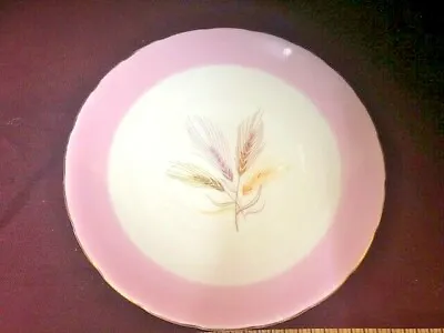 Buy SUTHERLAND Bone China Cake Plate 8.5  Pink & White Wheat Pattern VGC • 6.99£
