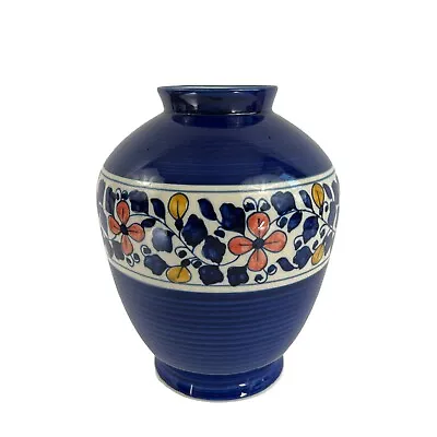 Buy Polish Pottery Jar Vase 9  Tall Cobalt Blue Floral • 72.33£