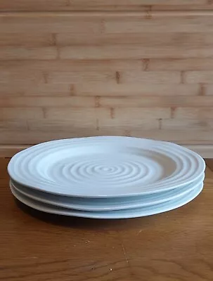 Buy Sophie Conran Portmerion White Ribbed Ripple Dinner Plates Set Of 3 • 24£