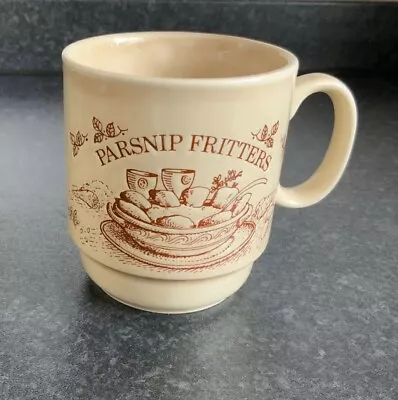 Buy Lovely Vintage Kilncraft Staffordshire Parsnip Fritter Recipe Mug Retro Design • 8.50£