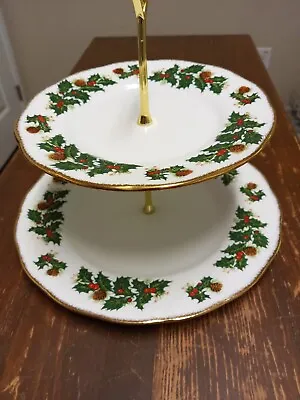 Buy Beautiful QUEENS  Staffordshire  China 2 TIERED CAKE PLATTER • 77.21£