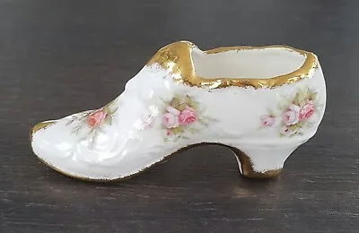Buy Paragon Bone China  Victoriana Rose  Ornamental Shoe In Very Good Condition • 4.75£