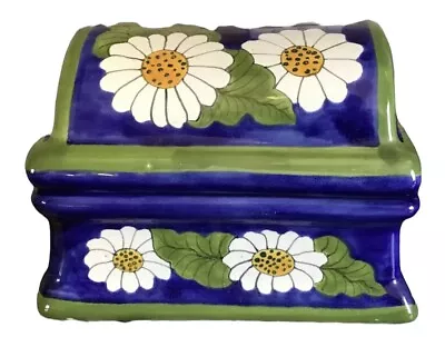 Buy Tlalpan Mexico Pottery Hand Painted Jewelry Box • 14.23£