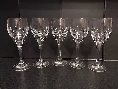 Buy Set Of 5 Royal Brierley Crystal Wine Glasses Heavy Items  • 18£