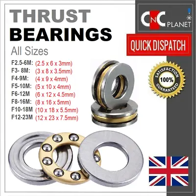 Buy Thrust Ball Bearings Miniature 2.5mm 3mm 4mm 5mm  6mm 8mm 10mm 12mm Inner Dia UK • 3.49£