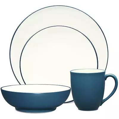 Buy Noritake Colorwave Blue Coupe 32Pc Dinnerware Set, Service For 8 • 303.47£