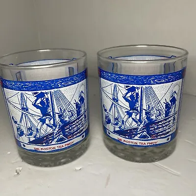 Buy 2 Bicentennial Commemorative - The Boston Tea Party Highball Rocks Glass Tumbler • 15.15£