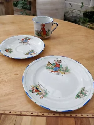 Buy Vintage Christening Gift Nursery Rhyme China Set Of Cup, Saucer And Plate • 15£