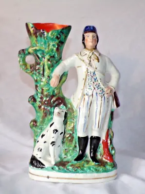 Buy Decorative Staffordshire Gamekeeper Hunter & Dog Spill Vase Dalmatian Original • 70£