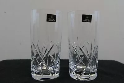 Buy Set Of 2 Royal Doulton Highball Crystal Glasses • 16£