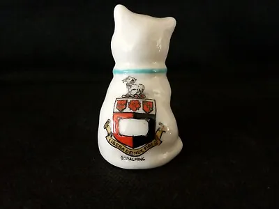 Buy Crested China - GODALMING Crest - Cat Sitting, With Blue Bow - Carlton. • 4.75£