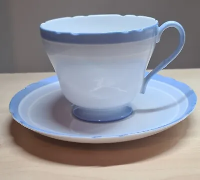 Buy Shelley Blue Lines 11988 Pattern On Richmond Fine Bone China Teacup With Saucer • 17.97£