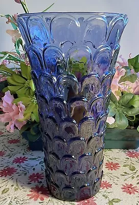 Buy Vintage Mid Century Creation Vimax Amethyst Glass Petal Design Vase 10  ~Italy • 31.37£