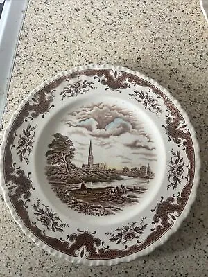 Buy 2xVintage W H Grindley Scenes After Constable Salisbury Cathedral Plate • 12£