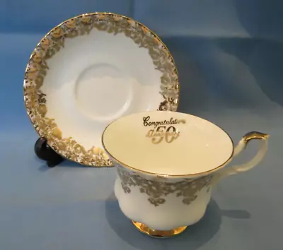 Buy Vintage Royal Albert 50th Anniversary Tea Cup & Saucer • 8.25£
