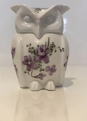 Buy Vintage Hammersley England Bone China Owl Victorian Violets Jar W Lid EXCELLENT • 15£