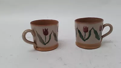 Buy Set Of 2 Retired Nicholas Mosse Pottery Ireland Red Tulip Cups • 9.99£