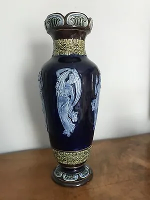 Buy Stunning Doulton Lambeth Pate-sur-pate Style Classical Figure Vase 43cms LB VGC • 150£