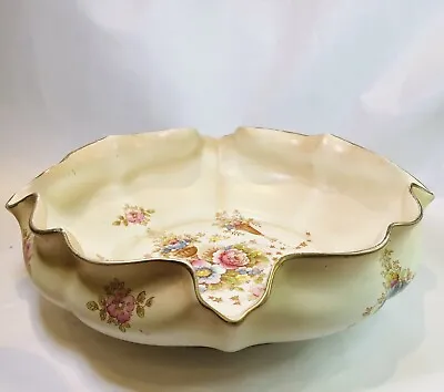 Buy RARE Vintage Ceramic Fieldings Devonware SPRING Pattern Large Round Fruit Bowl • 19.99£