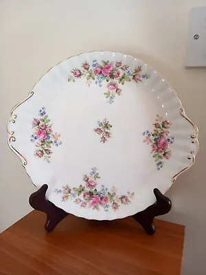 Buy Royal Albert  Moss Rose Cake Plate  1950s To 60s Back Stamp   1st Quality • 20£