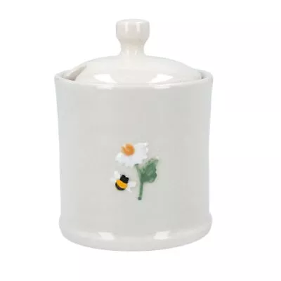 Buy Gisela Graham Spring Daisy Bee Embossed Stoneware Mini Pot With Lid #81084 • 9.99£