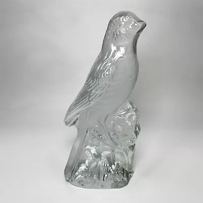 Buy Vtg Viking Art Glass Clear Robin Bird Bookend Paper Weight Art Glass Sculpture • 23.67£