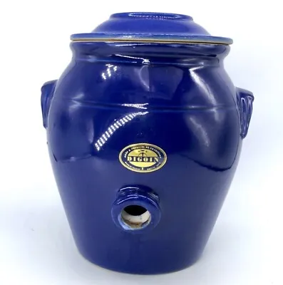 Buy Digoin Pottery FRANCE Beverage Dispenser 9.5” Cobalt Blue Glaze • 62.54£