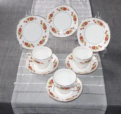 Buy Vintage Duchess Bone China 3 *  Russel  Trios - (3 Cups, Saucers, Side Plates) • 20£
