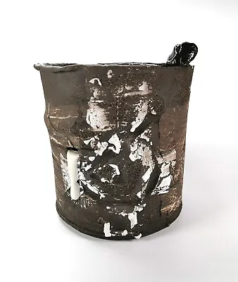 Buy RARE Large 28cms Glen Wild Studio Pottery Tenmoku Stoneware Vessel Shino Pours • 90£