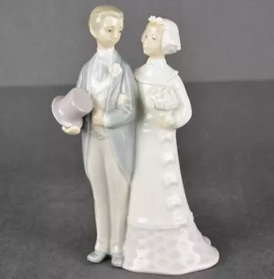 Buy Lladro Vintage Porcelain Figurine Bride And Groom Made In Spain • 27.81£