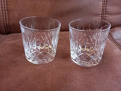 Buy Pair Edinburgh Crystal Appin Whisky Glasses /Tumblers. 3 Inch, Vintage Signed #1 • 12£