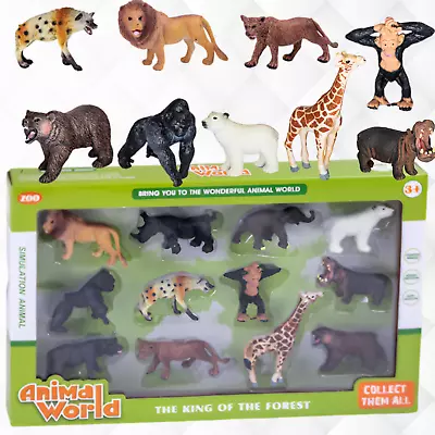 Buy Toy Animal Figures Wild Africa Variety Jungle Animals 12Pcs Of Beautiful Toy • 8.99£