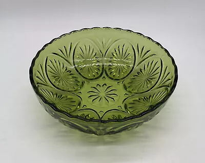 Buy Vintage Green Anchor Hocking Glass Serving Bowl • 14.39£