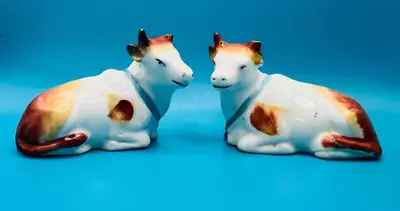 Buy Antique Pair Of Miniature Staffordshire Seated Cows C1860 For Restoration • 5.99£