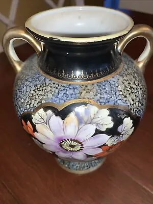 Buy Vintage Noritake 6” X 5” Hand Panted Vase-VG+ • 31.18£