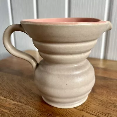 Buy Vintage Lovatts Stoneware Pottery Jug Pitcher Vase Peach / Pink 4” *Some Damage • 8£