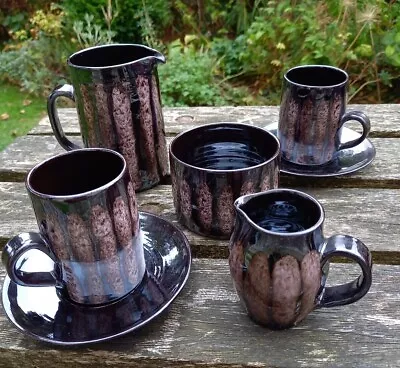 Buy Hastings Dennis Lucas Studio Pottery - . Coffee Set For Two. 7 Pieces. VGC • 49.99£