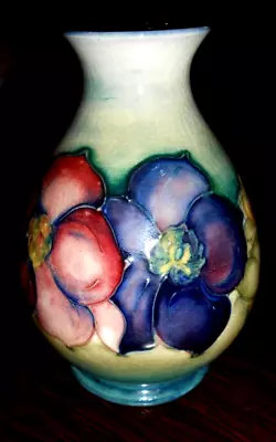 Buy Beautiful Antique Moorcroft Clematis 4.5  Vase • 94.87£