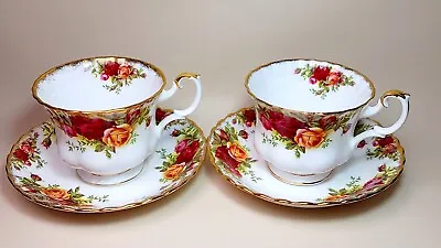 Buy Royal Albert - Old Country Roses, X 2 Teacups & Saucers, Bone China, Seconds • 14.99£