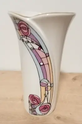 Buy Aynsley Pottery Multi-Coloured Rennie Mackintosh Inspired Design Vase USED • 23.99£