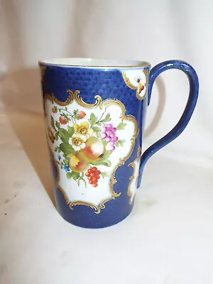 Buy Antique Worcester Handpainted Floral Scale Blue Mug 1755-75. • 25£
