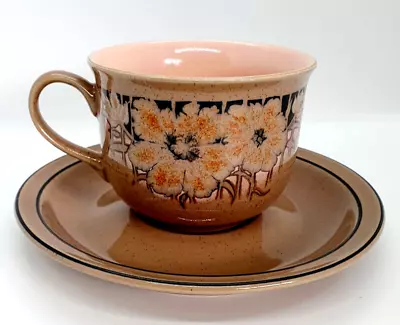 Buy Sumatra Floral Stoneware Cup And Saucer Vintage Denby England • 8£