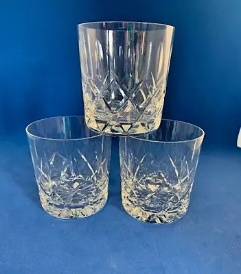 Buy ROYAL BRIERLEY GAINSBOROUGH CRYSTAL WHISKY GLASSES X 3 • 29£