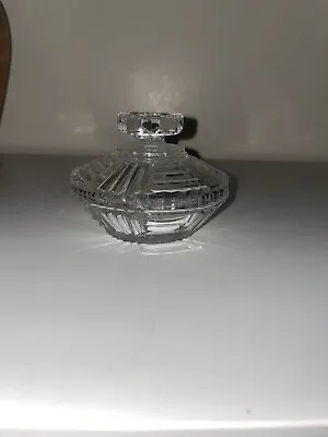 Buy Small Glass Vintage Trinket Pot With Lid  • 9.99£