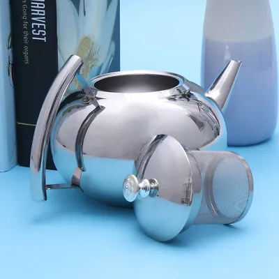 Buy Stainless Steel Double Walled Teapot With Infuser - 1PC • 19.84£